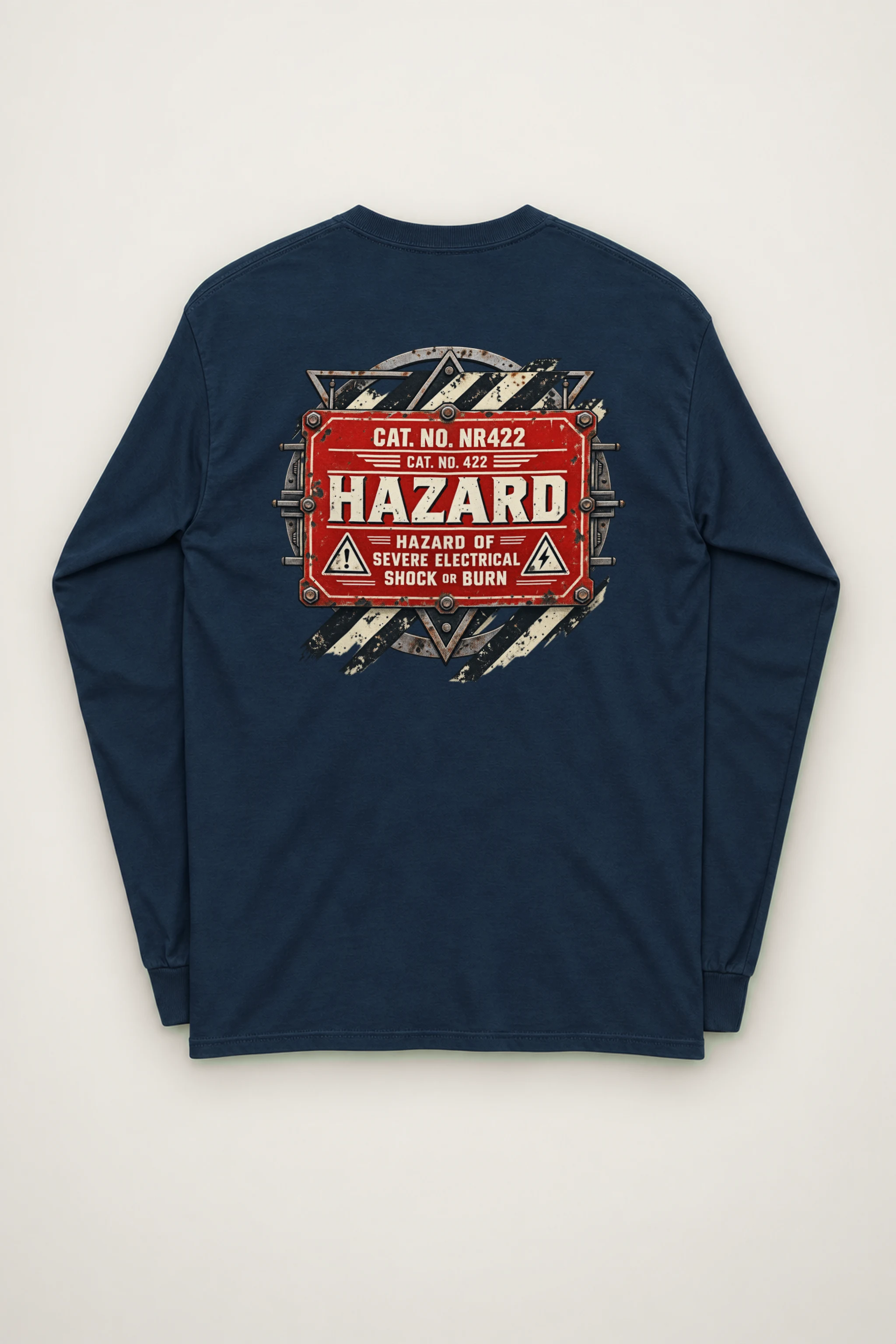 "Electrical Hazard Sign" Unisex Longsleeve T-shirt