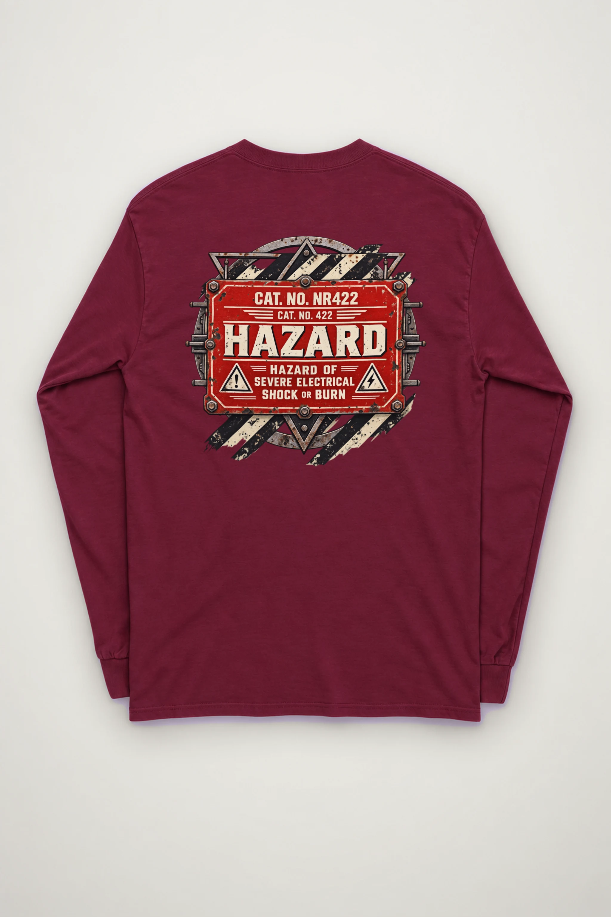 "Electrical Hazard Sign" Unisex Longsleeve T-shirt