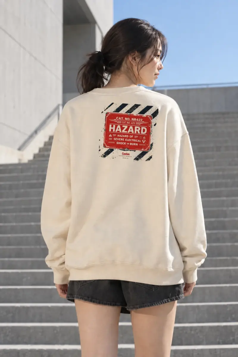 "Electrical Hazard" Unisex Sponge Fleece Crewneck Sweatshirt | Bella + Canvas 3901