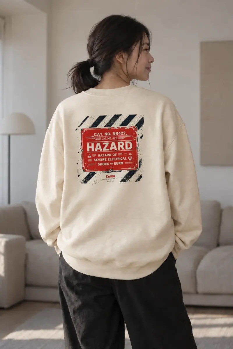 “Electrical Hazard” Unisex Sponge Fleece Crewneck Sweatshirt | Bella + Canvas 3901
