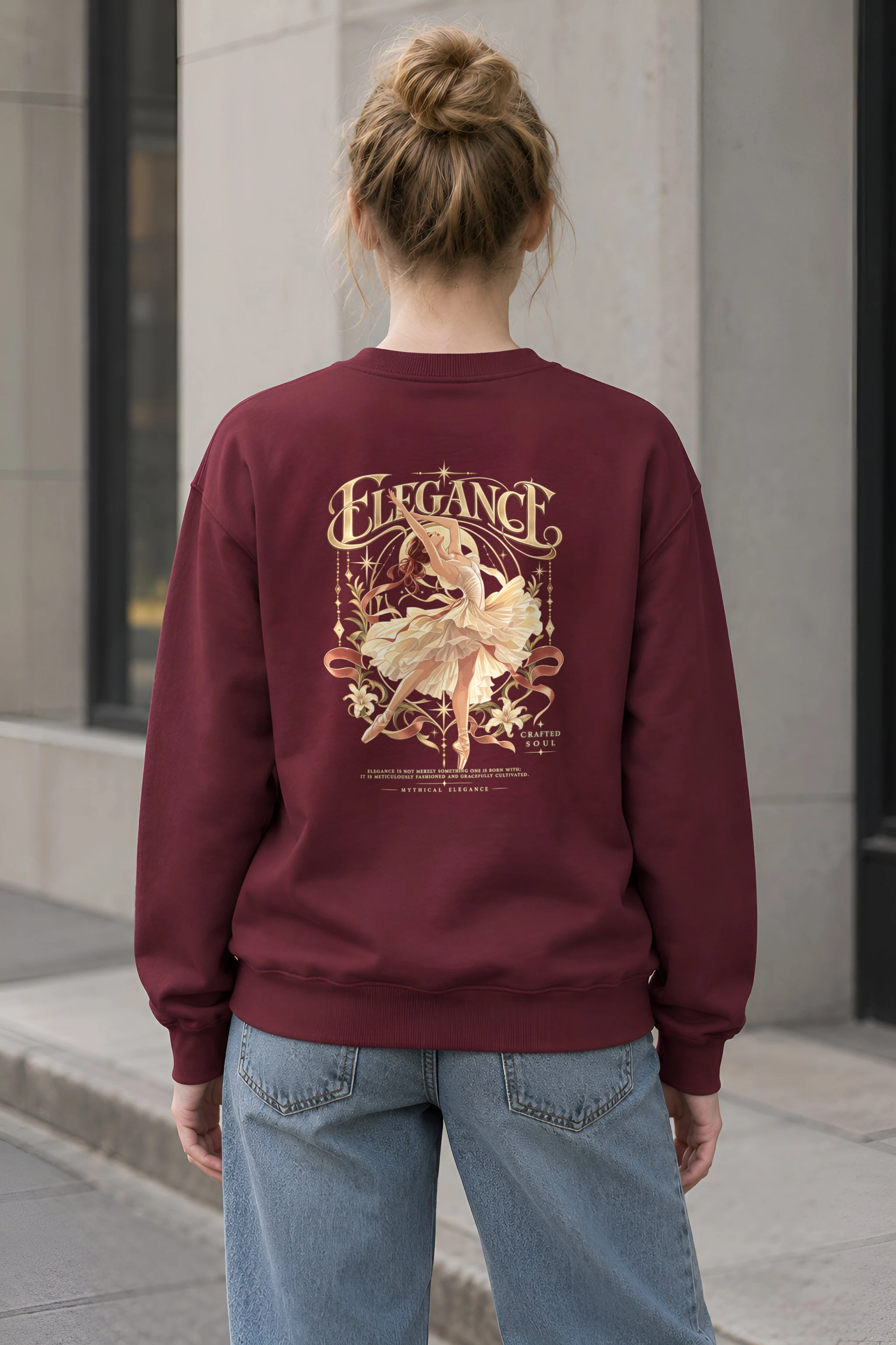 "Elegance Crafted Soul" 1 Crewneck Sweatshirt