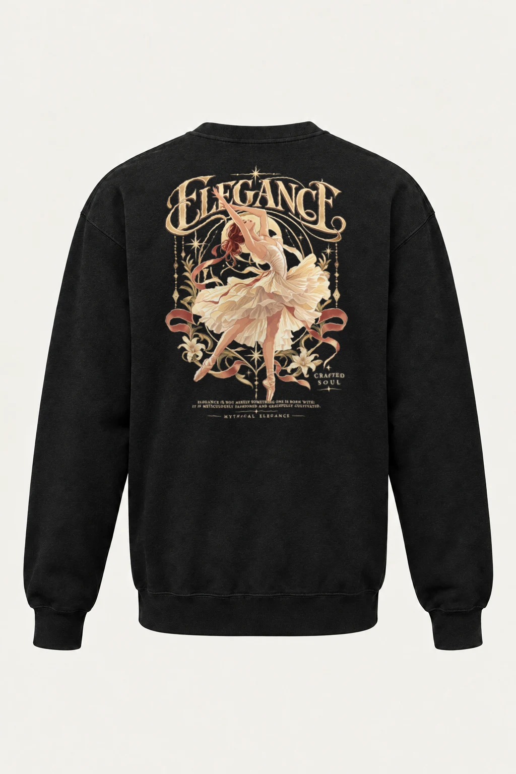 "Elegance Crafted Soul" Heavy Blend Unisex Crewneck Sweatshirt | Gildan 18000
