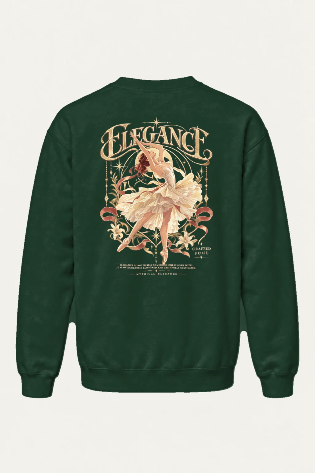 "Elegance Crafted Soul" Heavy Blend Unisex Crewneck Sweatshirt | Gildan 18000