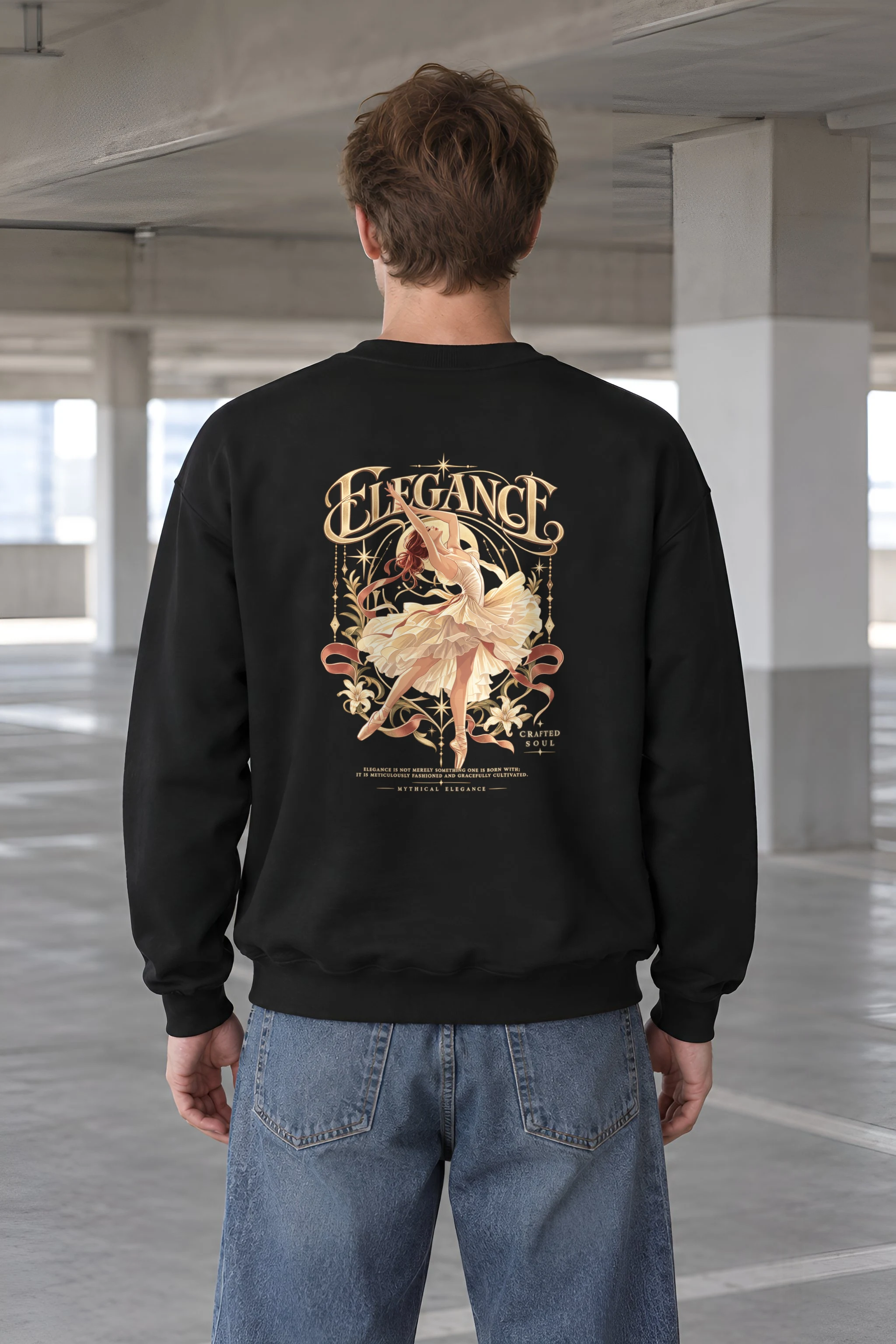 "Elegance Crafted Soul" 1 Crewneck Sweatshirt