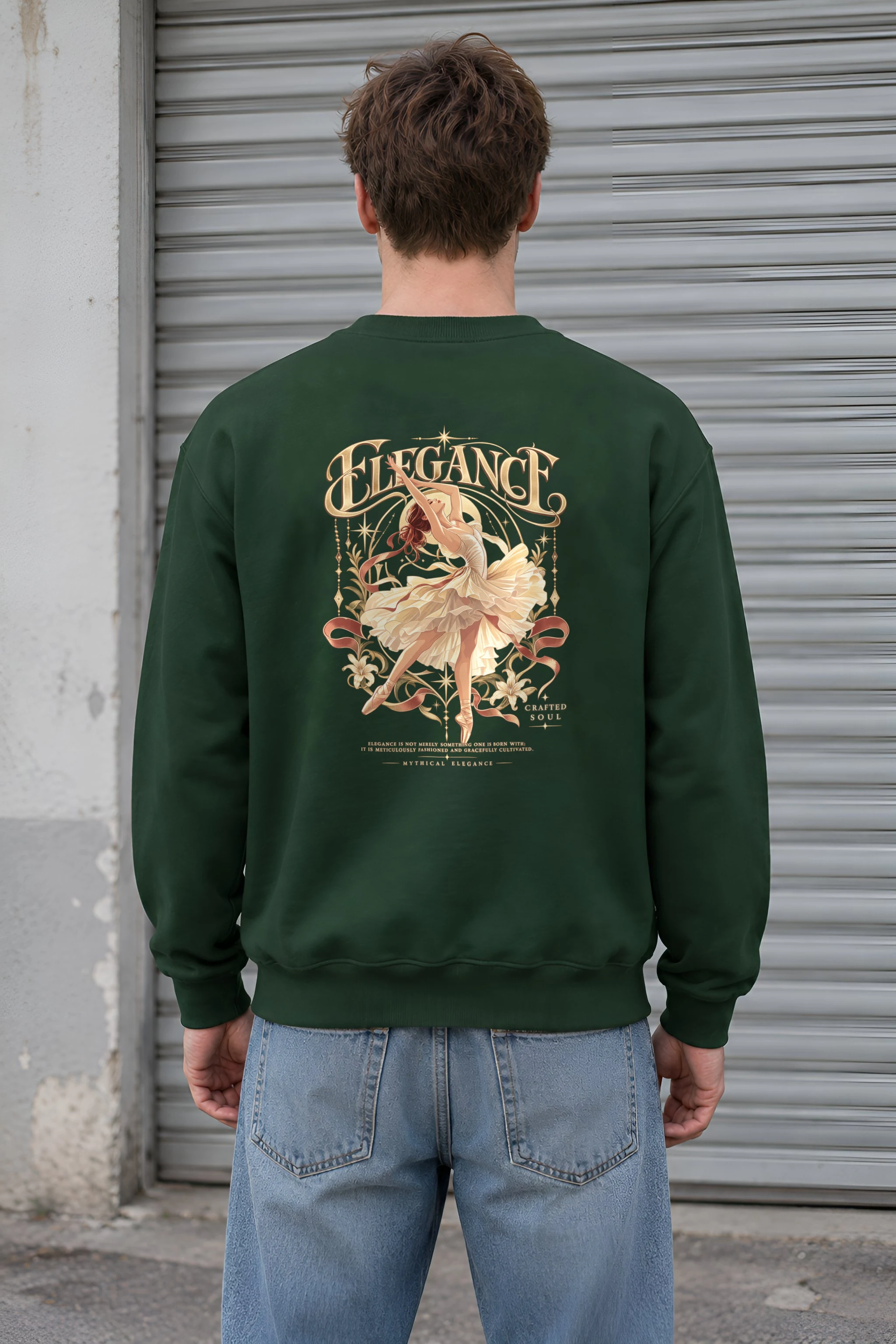 "Elegance Crafted Soul" 1 Crewneck Sweatshirt