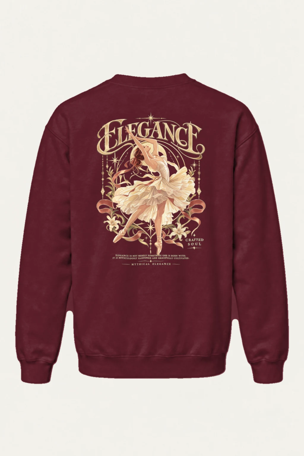 "Elegance Crafted Soul" Heavy Blend Unisex Crewneck Sweatshirt | Gildan 18000
