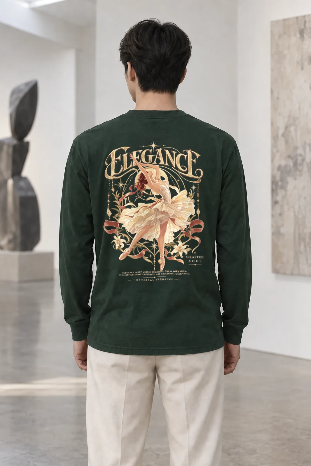 "Elegance Crafted Soul" Unisex Longsleeve T-shirt | Gildan 2400