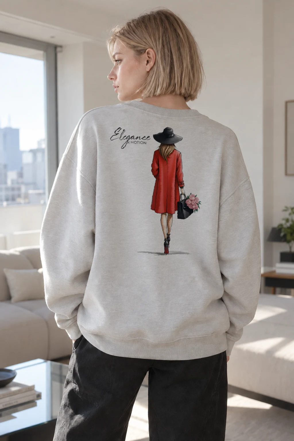 "Elegance In Motion" Heavy Blend Unisex Crewneck Sweatshirt | Gildan 18000