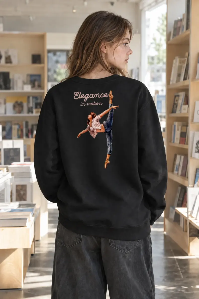 “Elegance In Motion” Heavy Blend Unisex Crewneck Sweatshirt | Gildan 18000