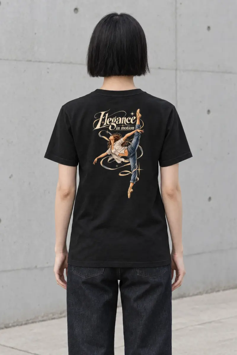 "Elegance In Motion" Heavyweight Unisex Crewneck T-shirt | Gildan 5000