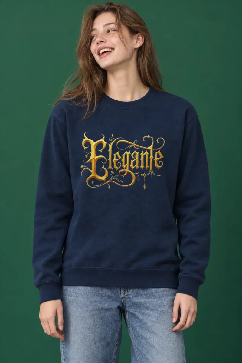 "Elegante Gold Script" Heavy Blend Unisex Crewneck Sweatshirt
