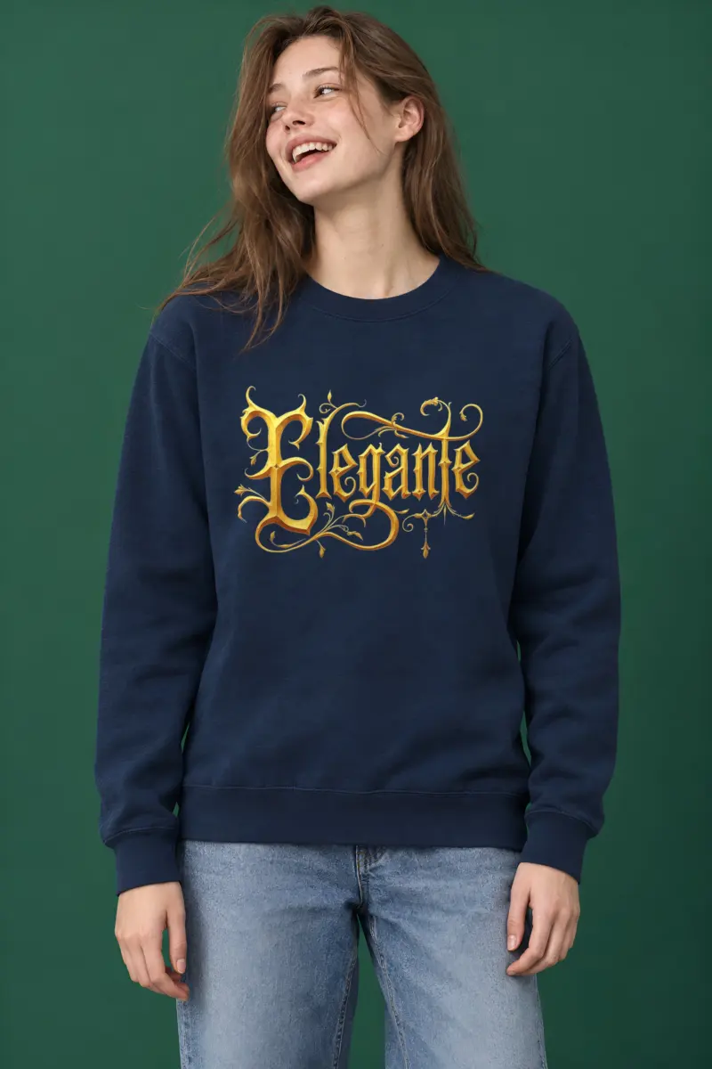 "Elegante Gold Script" Heavy Blend Unisex Crewneck Sweatshirt