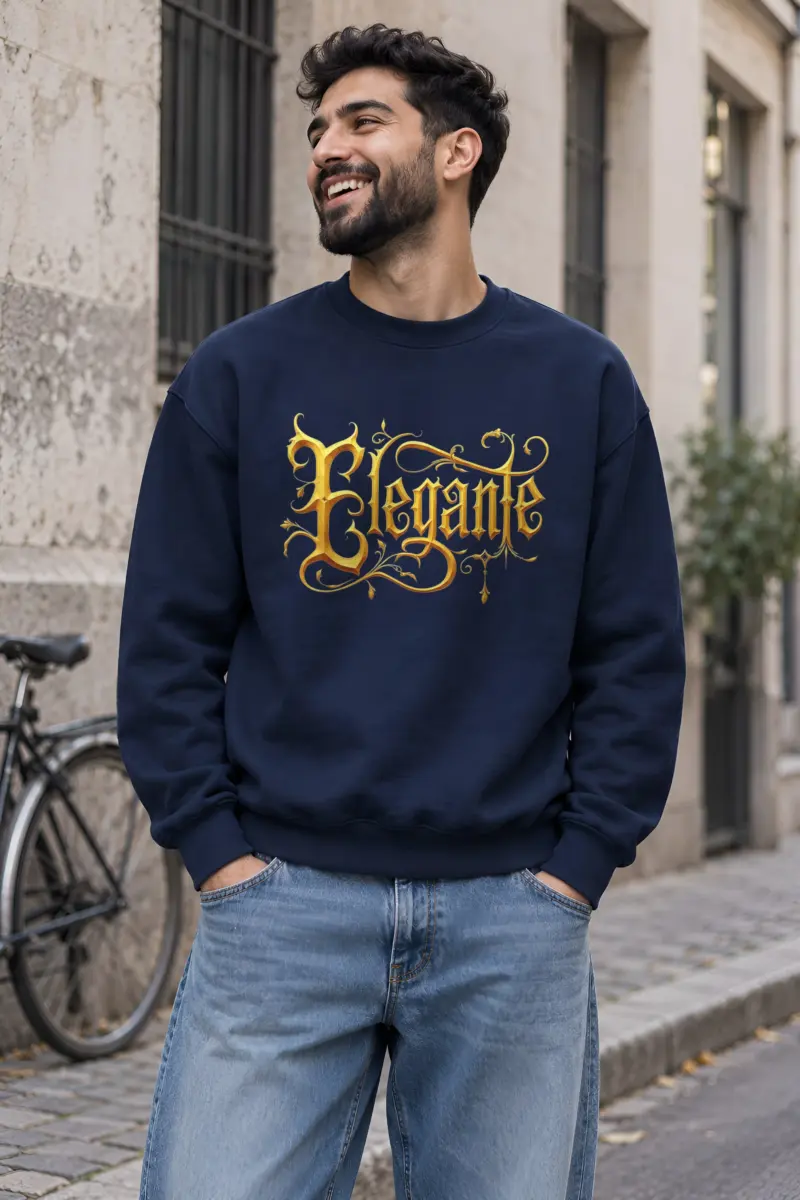 "Elegante Gold Script" Heavy Blend Unisex Crewneck Sweatshirt