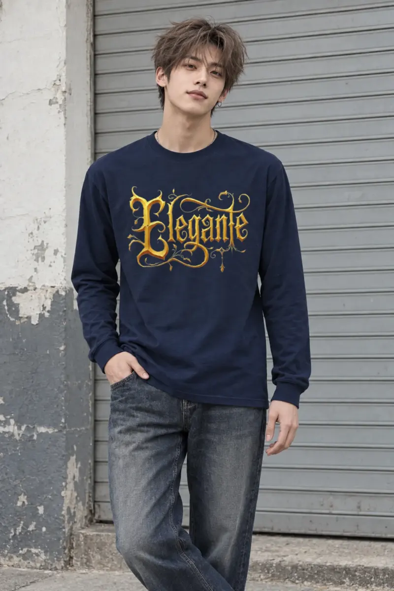 "Elegante Gold Script" Unisex Longsleeve T-shirt