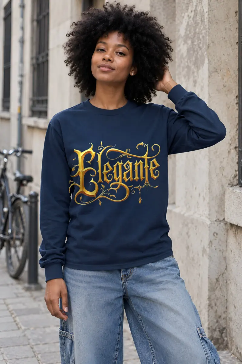 "Elegante Gold Script" Unisex Longsleeve T-shirt