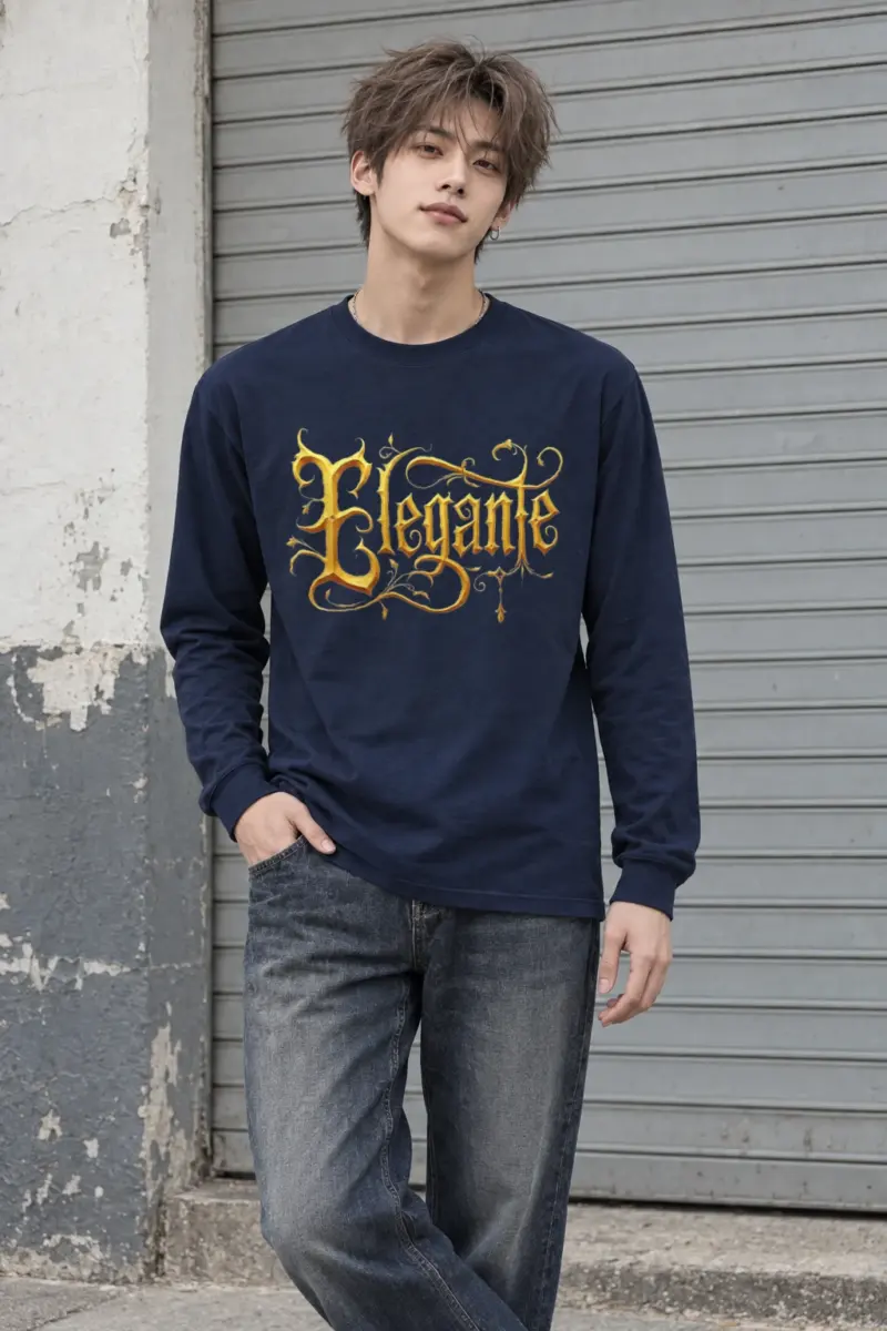 "Elegante Gold Script" Unisex Longsleeve T-shirt