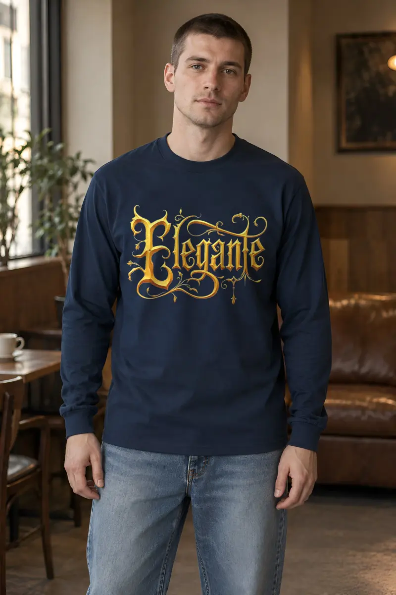 "Elegante Gold Script" Unisex Longsleeve T-shirt