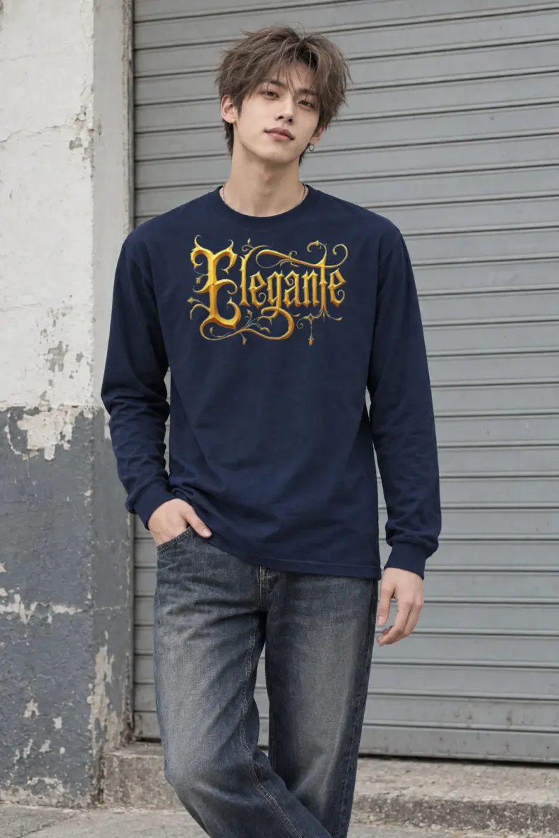 "Elegante Gold Script" Unisex Longsleeve T-shirt