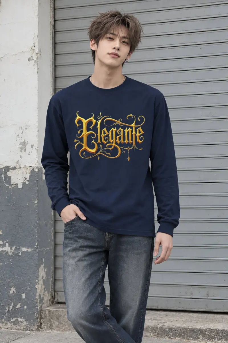 "Elegante Gold Script" Unisex Longsleeve T-shirt