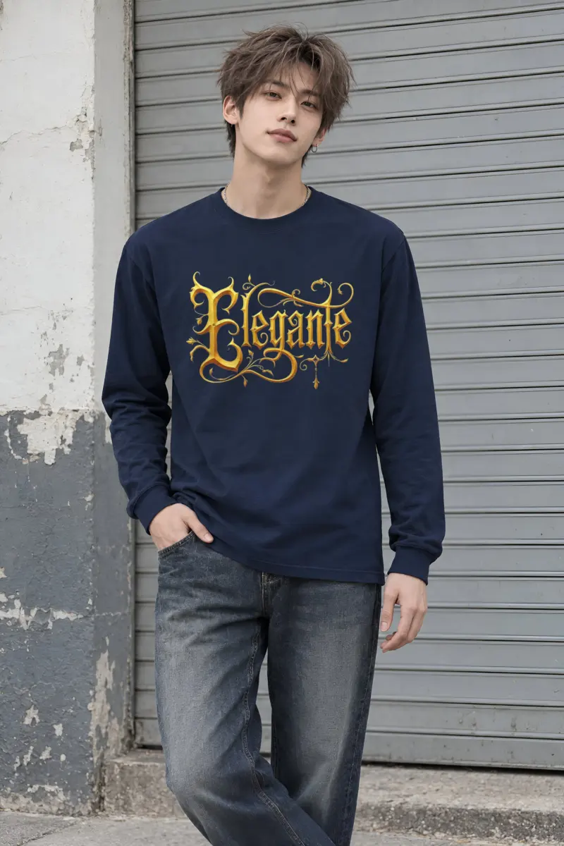 "Elegante Gold Script" Unisex Longsleeve T-shirt