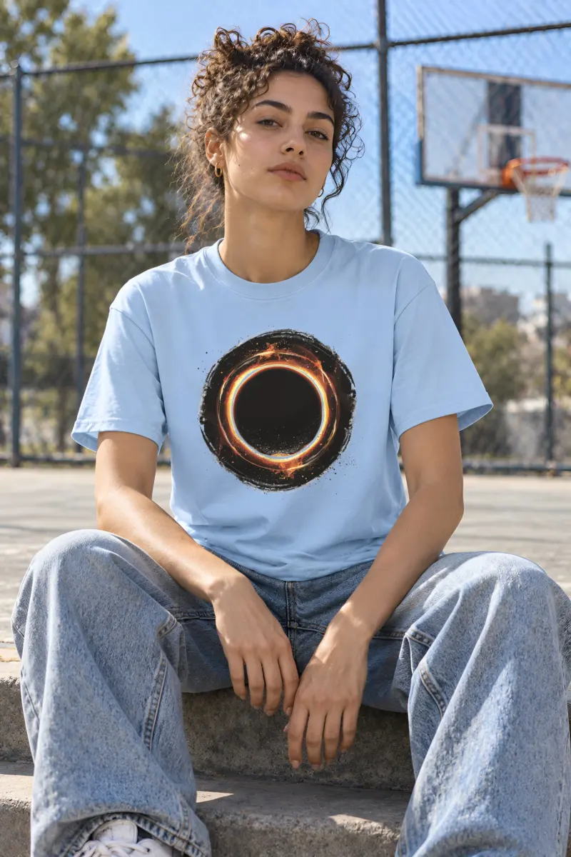 "Ember Portal" Heavyweight Unisex Crewneck T-shirt