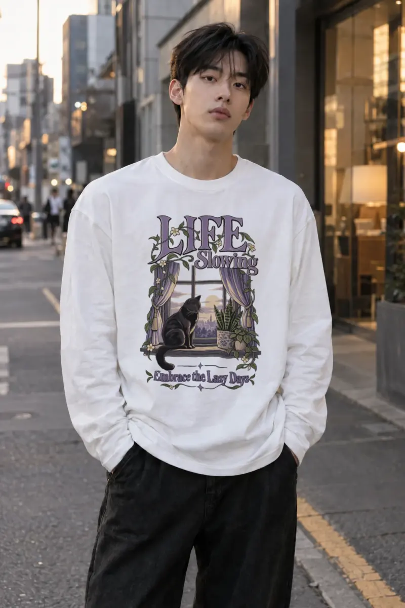 "Embrace Lazy Days" Unisex Longsleeve T-shirt | Gildan 2400