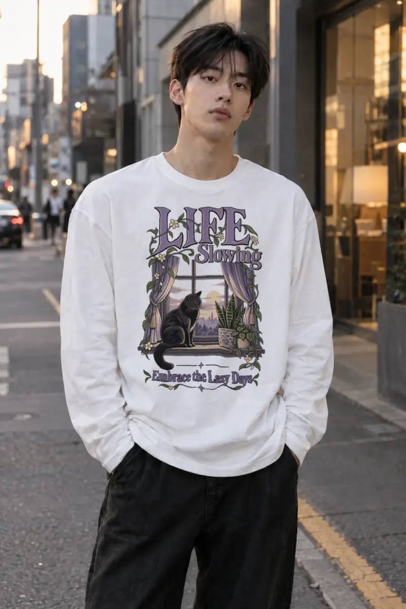 "Embrace Lazy Days" Unisex Longsleeve T-shirt | Gildan 2400