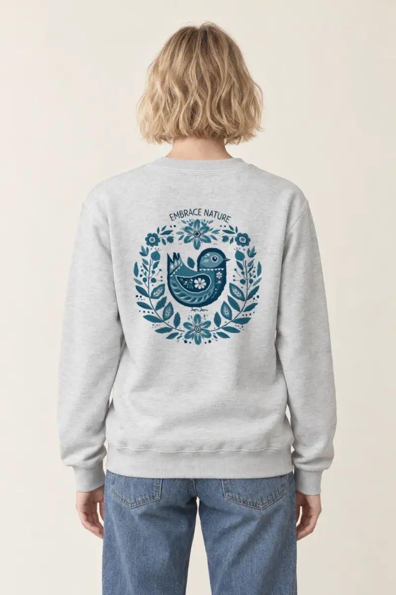 "Embrace Nature Bird" Heavy Blend Unisex Crewneck Sweatshirt | Gildan 18000