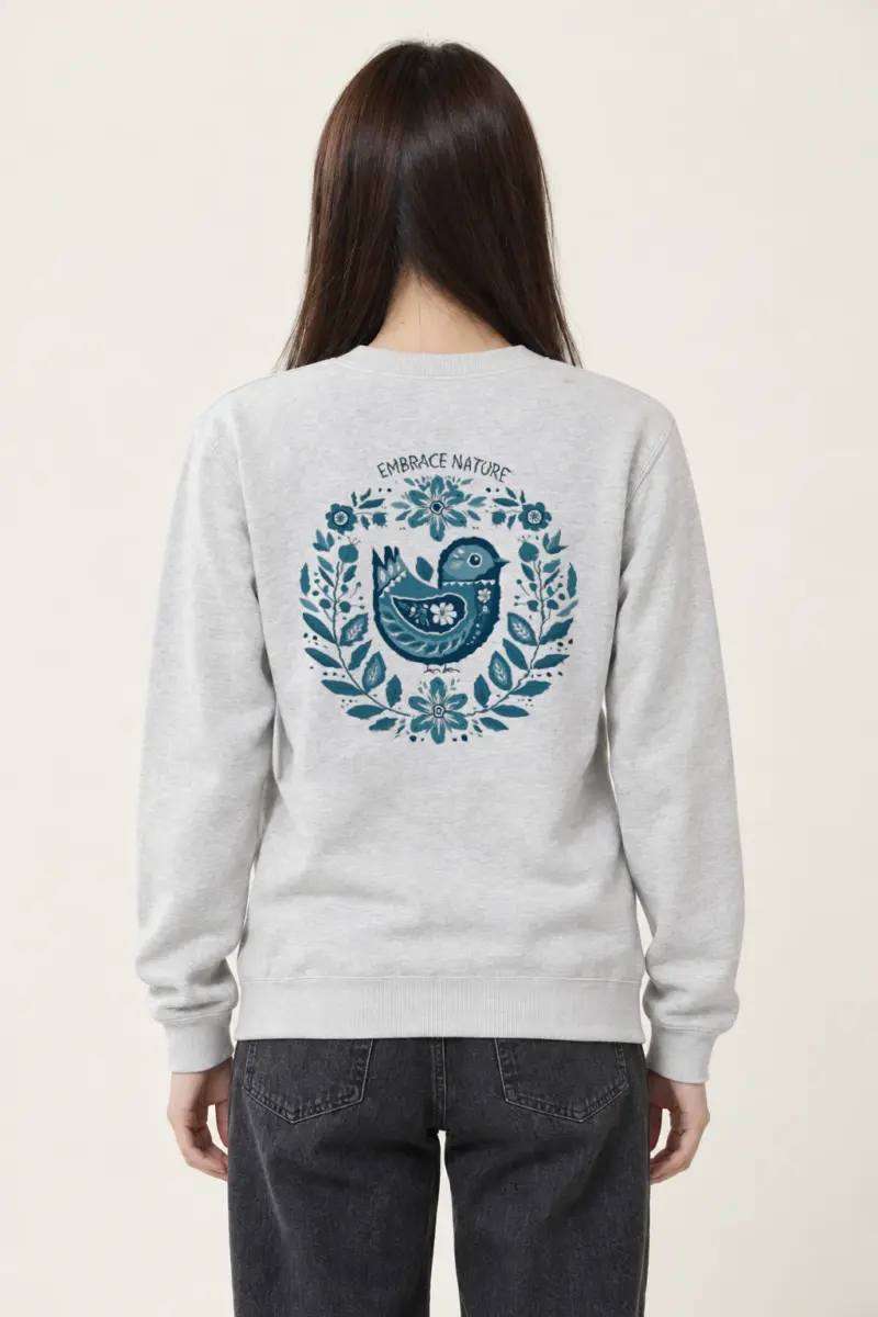 "Embrace Nature Bird" Heavy Blend Unisex Crewneck Sweatshirt