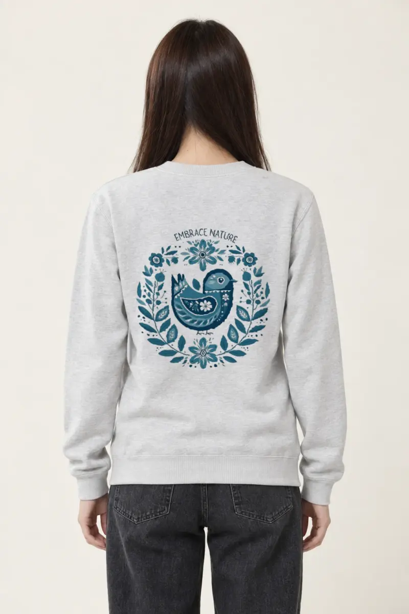 "Embrace Nature Bird" Heavy Blend Unisex Crewneck Sweatshirt