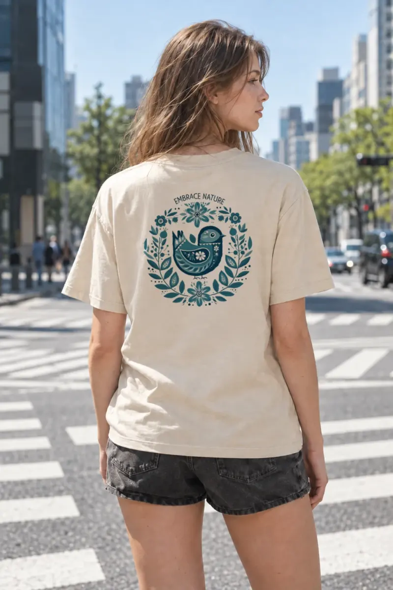 "Embrace Nature" Heavyweight Unisex Crewneck T-shirt | Gildan 5000