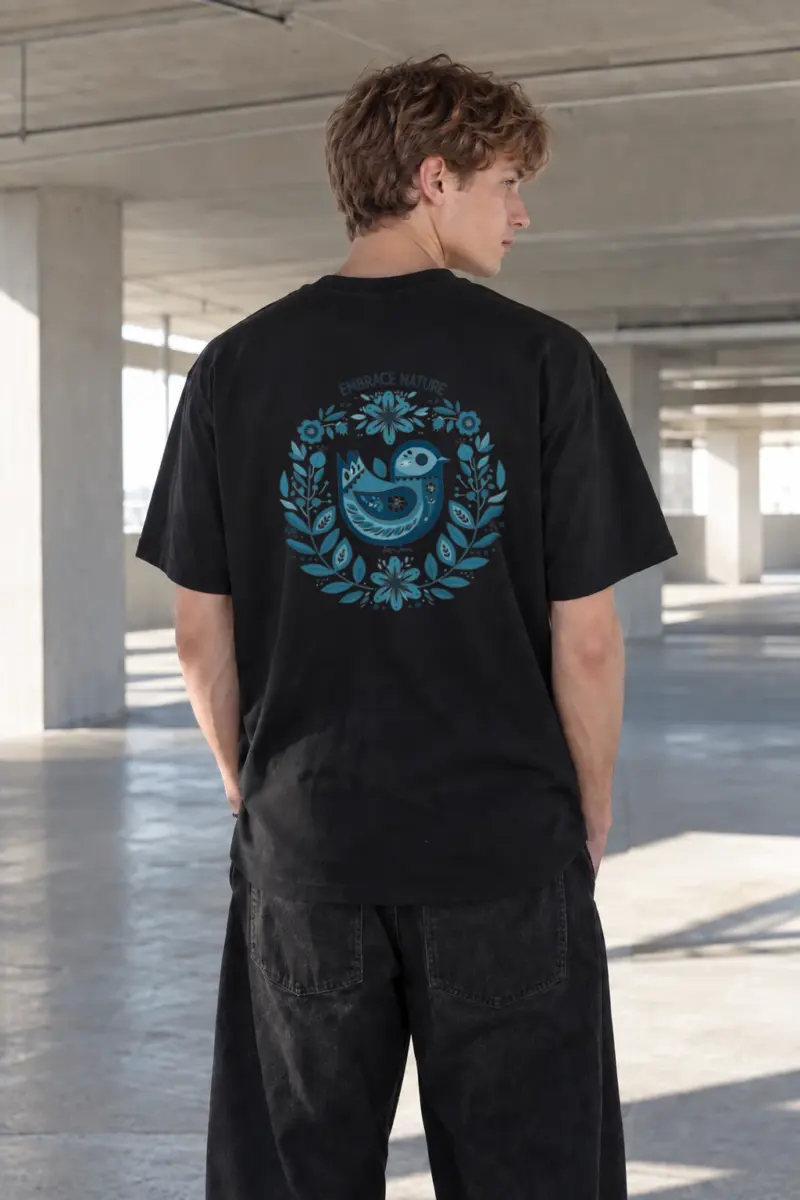 “Embrace Nature” Heavyweight Unisex Crewneck T-shirt | Gildan 5000