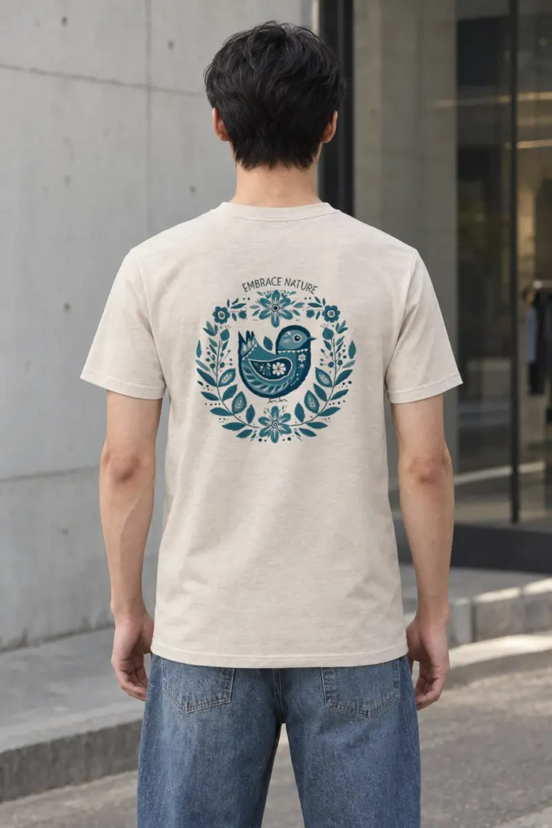 "Embrace Nature" Heavyweight Unisex Crewneck T-shirt