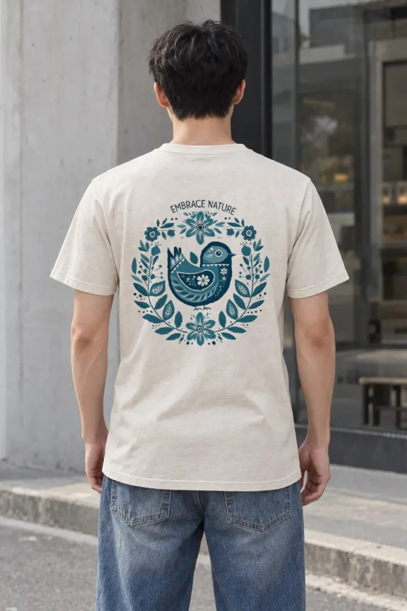 "Embrace Nature" Heavyweight Unisex Crewneck T-shirt | Gildan 5000