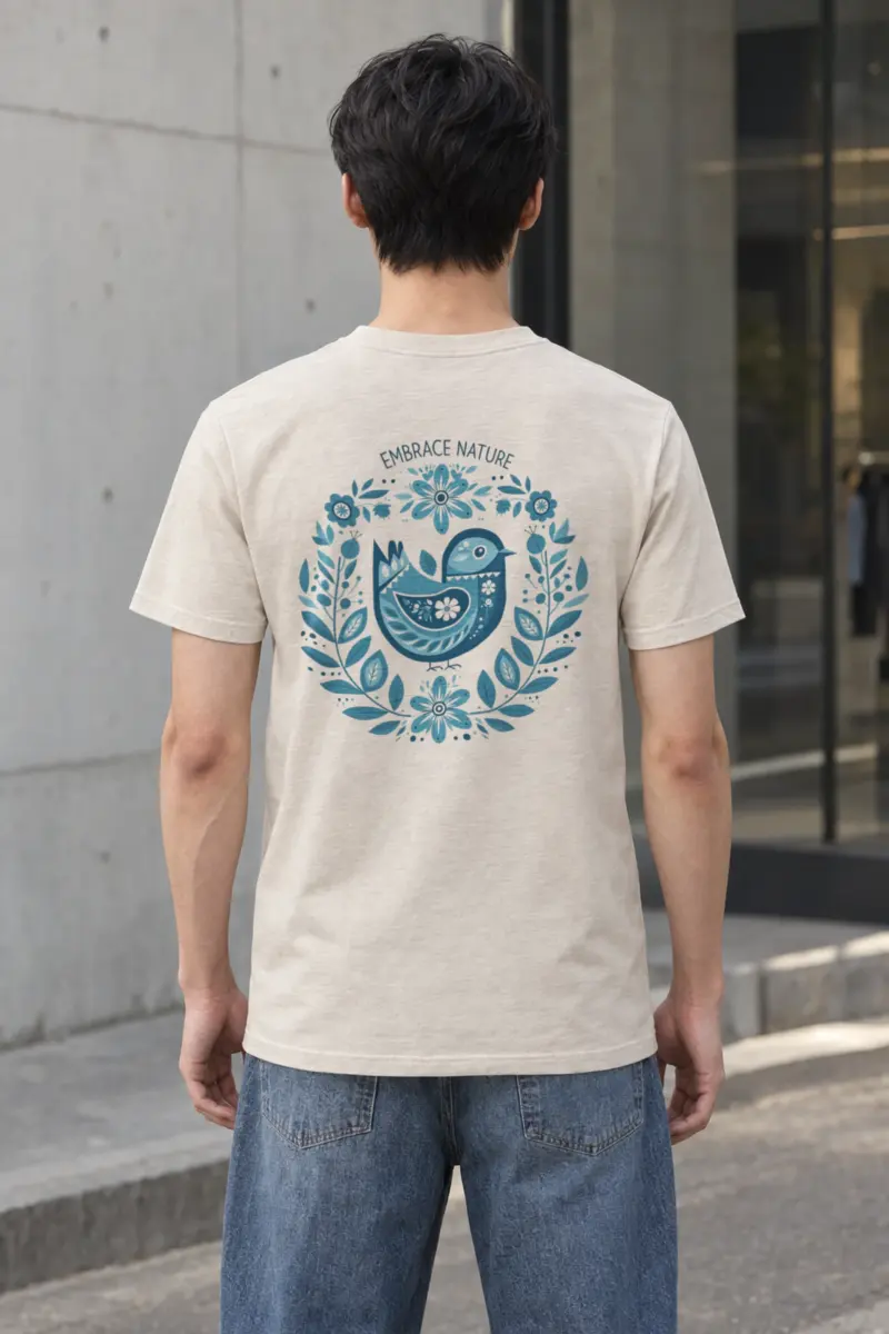 "Embrace Nature" Heavyweight Unisex Crewneck T-shirt