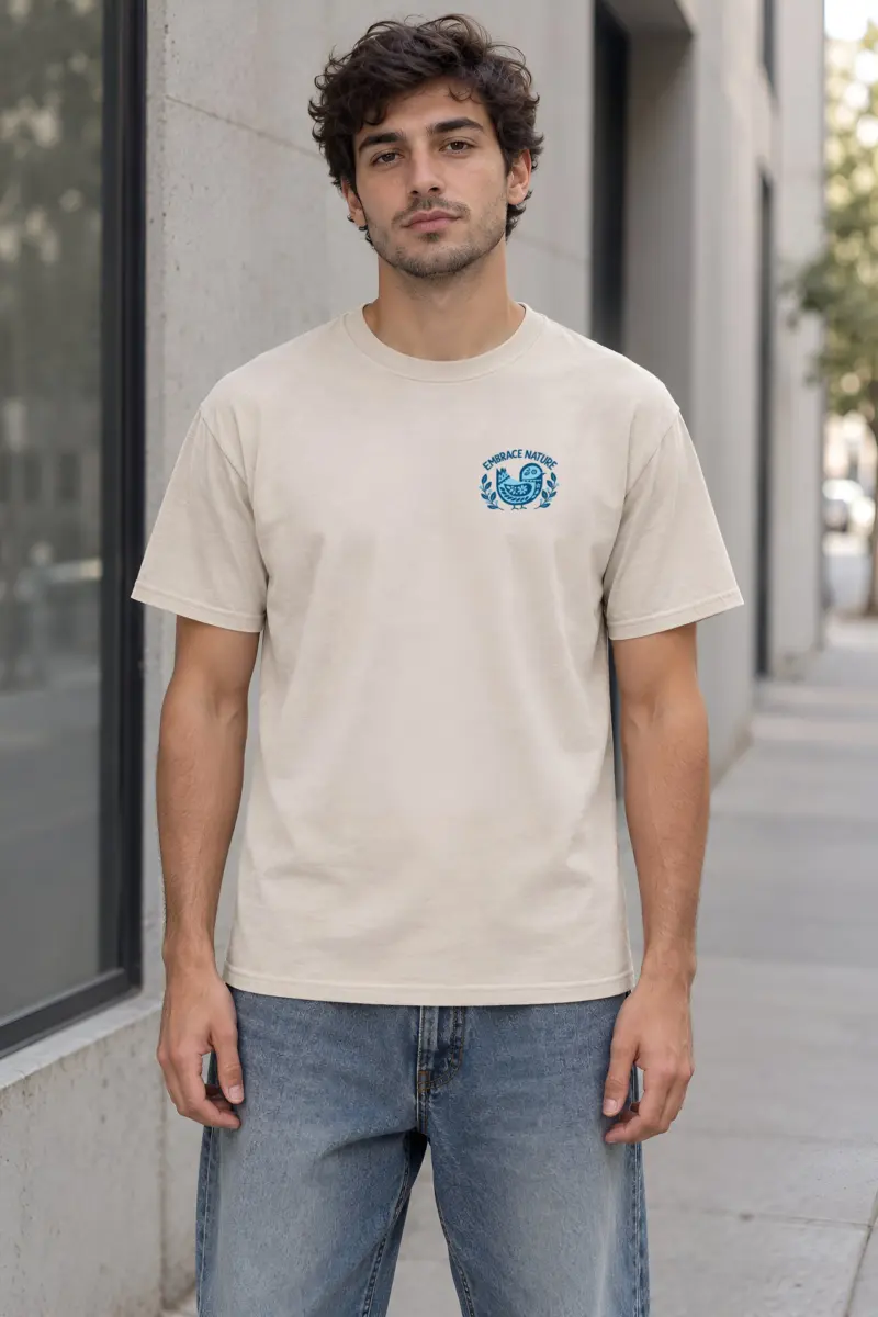 "Embrace Nature" Heavyweight Unisex Crewneck T-shirt