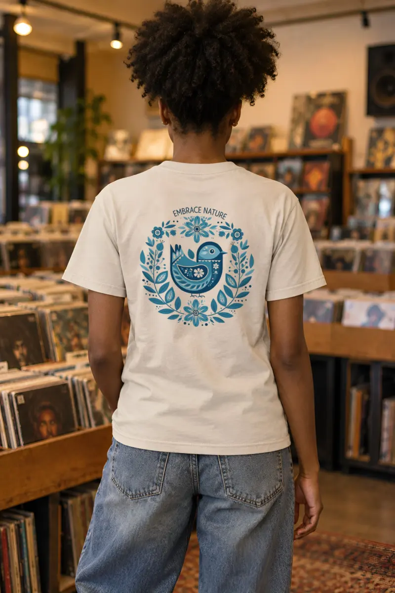 "Embrace Nature" Heavyweight Unisex Crewneck T-shirt