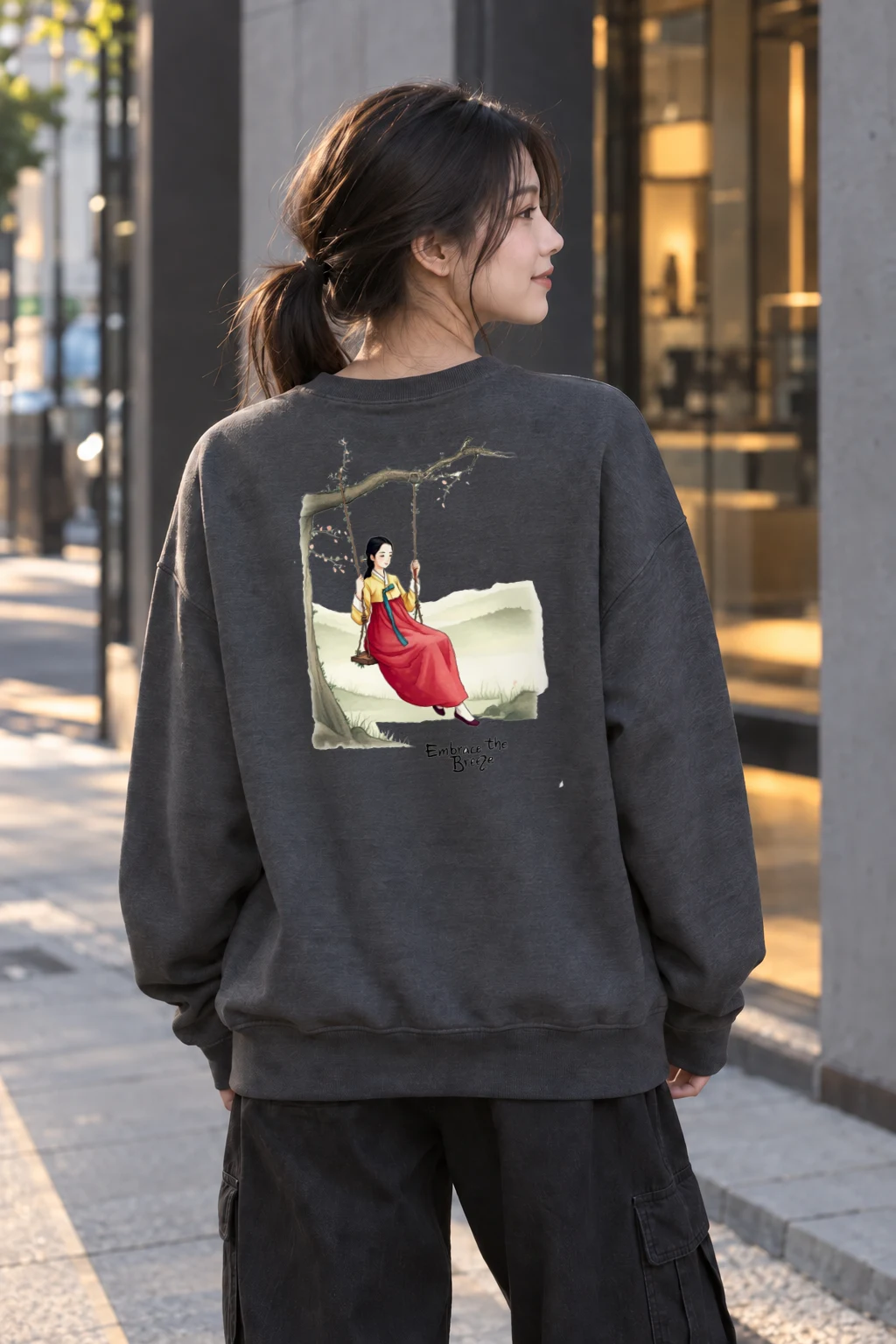 "Embrace The Breeze" Heavy Blend Unisex Crewneck Sweatshirt | Gildan 18000