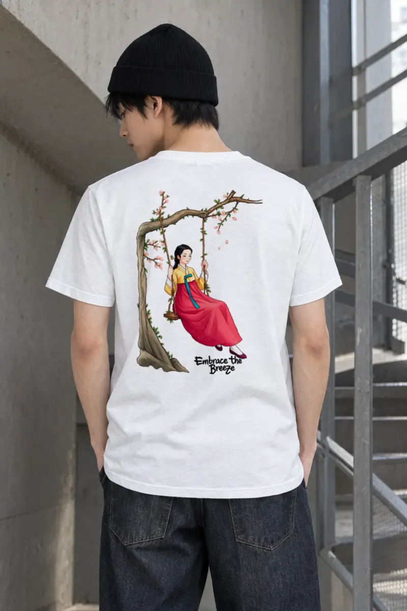 "Embrace The Breeze" Heavyweight Unisex Crewneck T-shirt