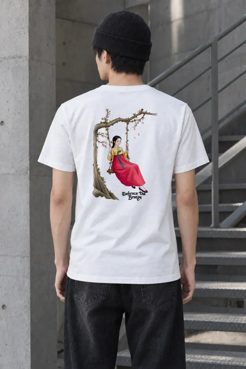 "Embrace The Breeze" Heavyweight Unisex Crewneck T-shirt