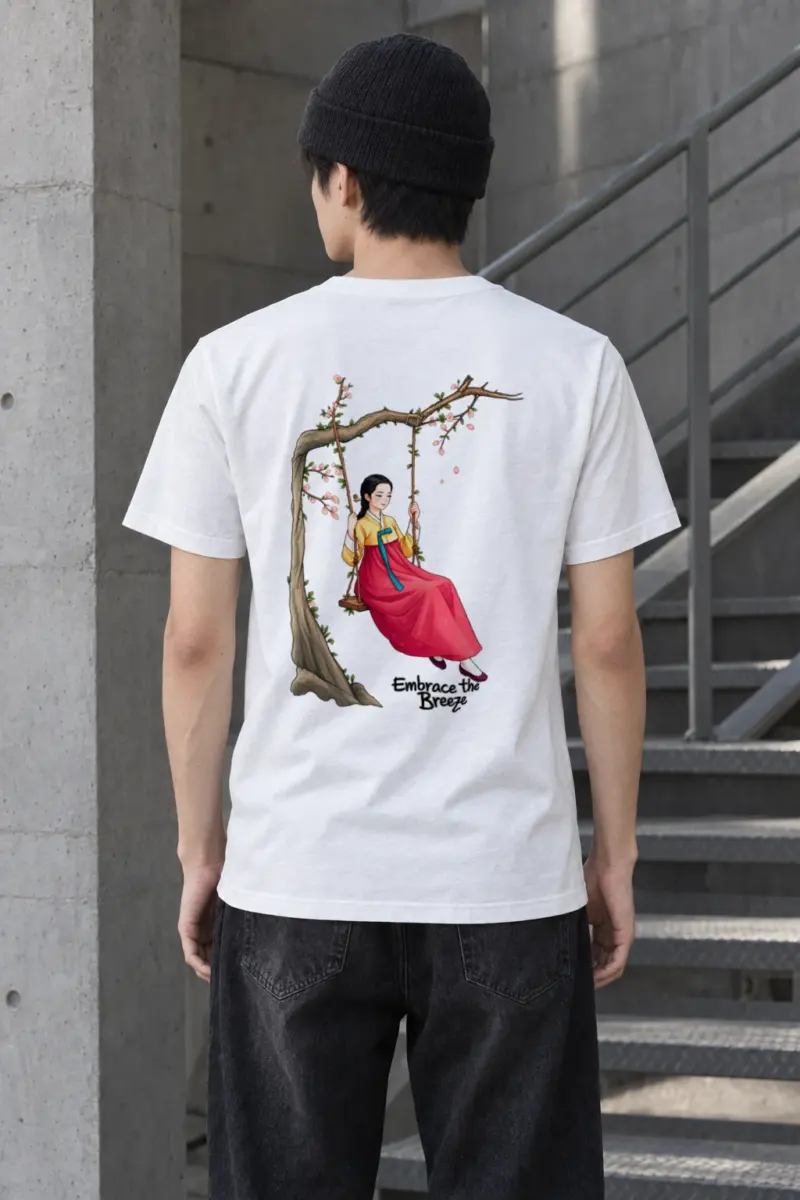 "Embrace The Breeze" Heavyweight Unisex Crewneck T-shirt