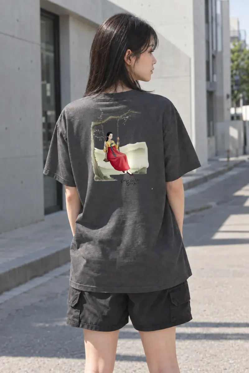 “Embrace The Breeze” Heavyweight Unisex Crewneck T-shirt | Gildan 5000