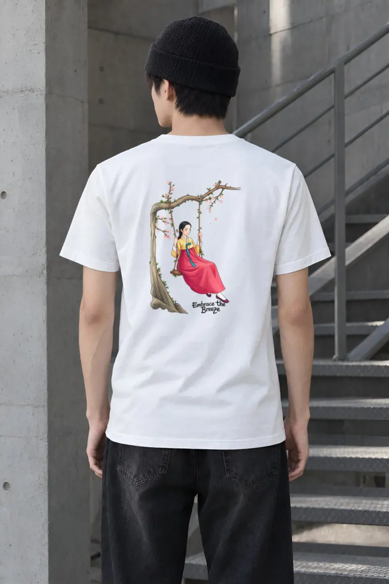 "Embrace The Breeze" Heavyweight Unisex Crewneck T-shirt