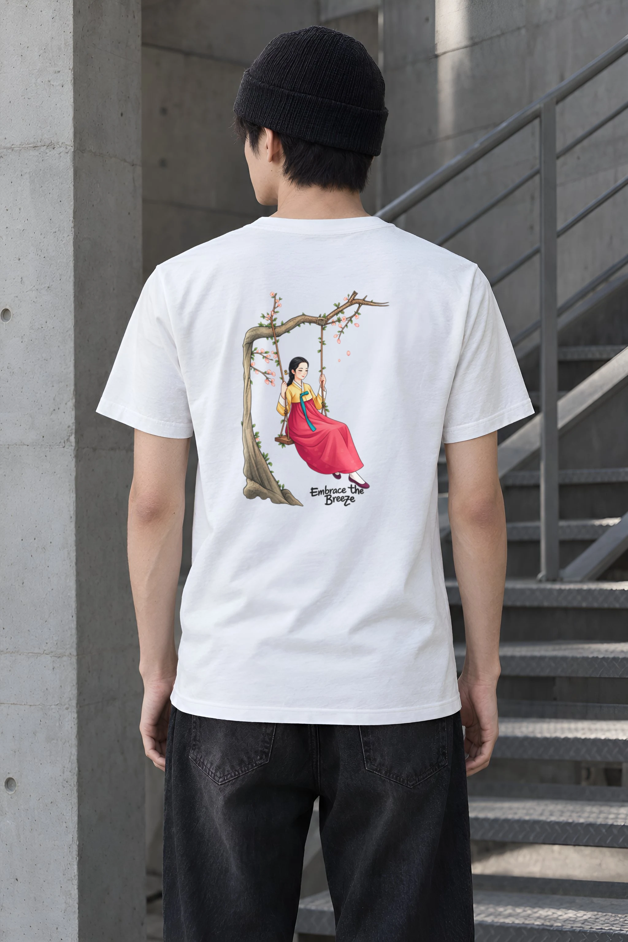 "Embrace The Breeze" Heavyweight Unisex Crewneck T-shirt