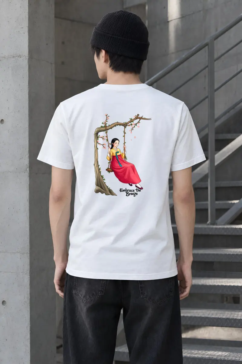 "Embrace The Breeze" Heavyweight Unisex Crewneck T-shirt