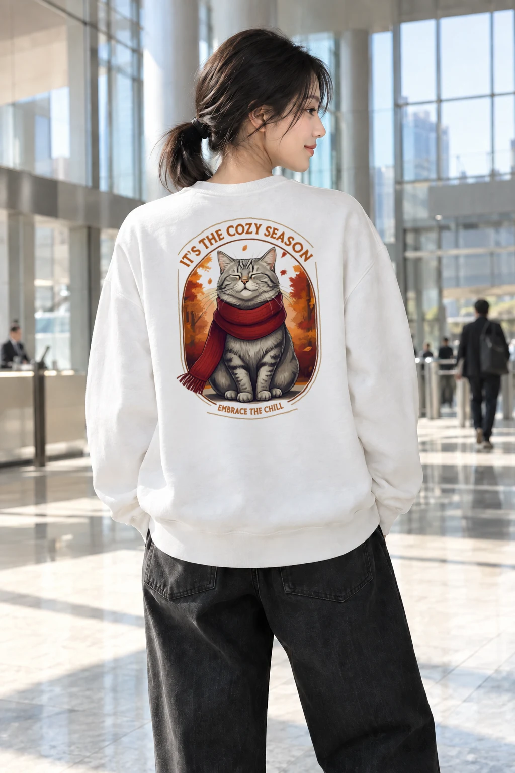 "Embrace The Chill" Heavy Blend Unisex Crewneck Sweatshirt | Gildan 18000