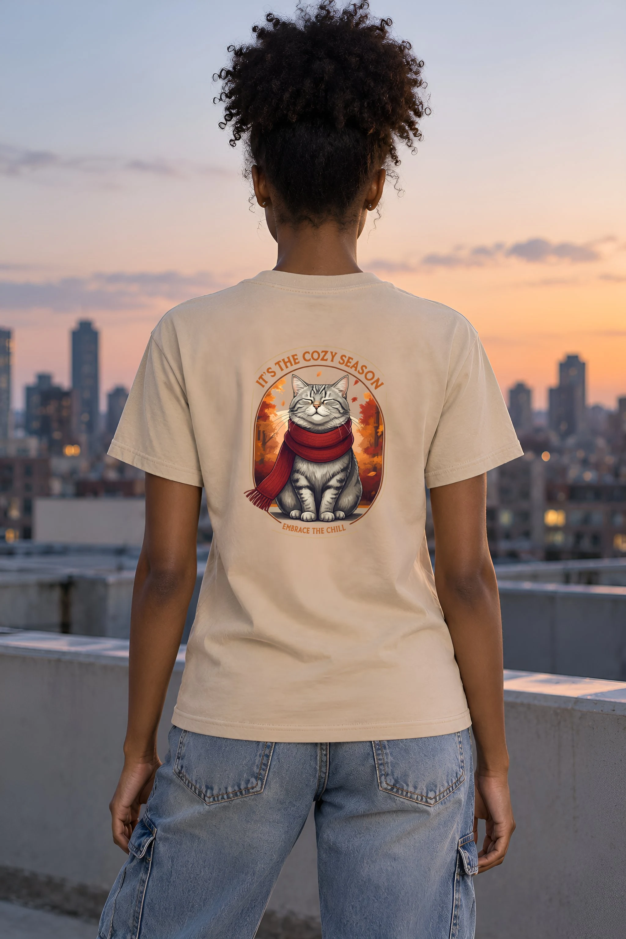 "Embrace The Chill" Heavyweight Unisex Crewneck T-shirt