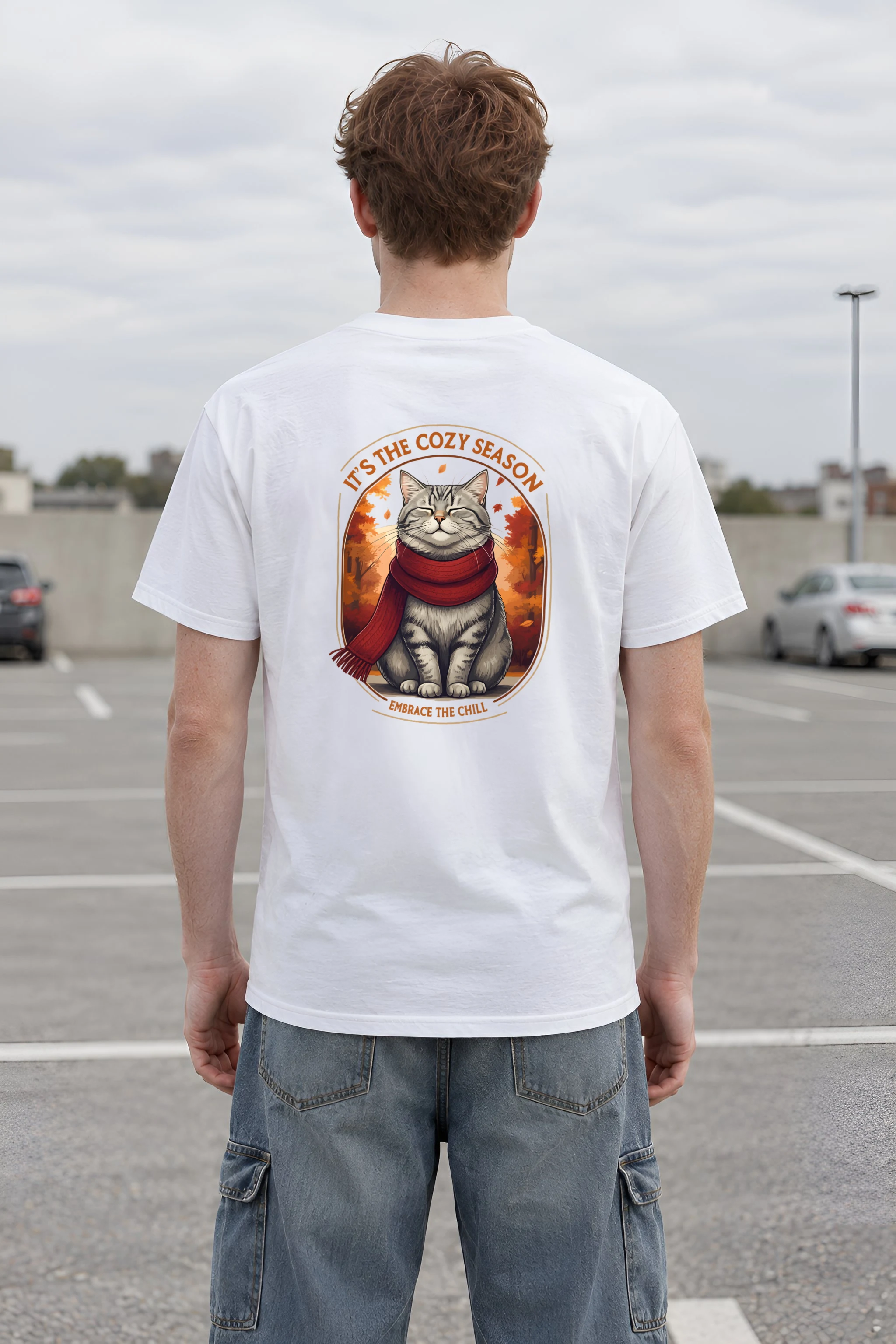 "Embrace The Chill" Heavyweight Unisex Crewneck T-shirt