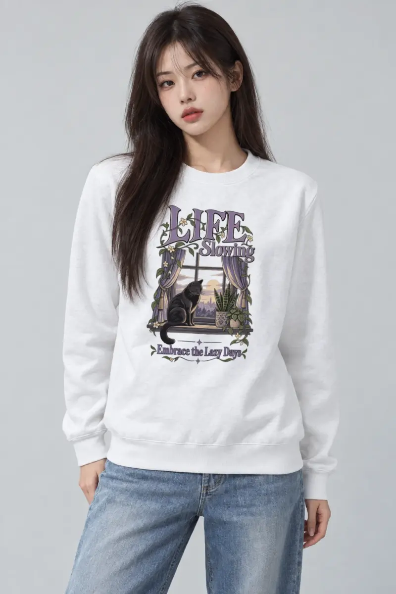 "Embrace the Lazy Days" Heavy Blend Unisex Crewneck Sweatshirt