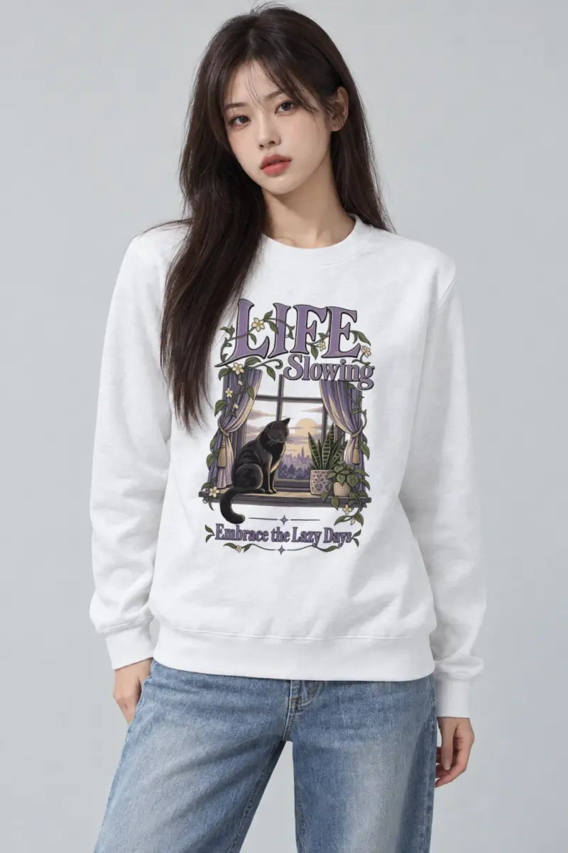 "Embrace the Lazy Days" Heavy Blend Unisex Crewneck Sweatshirt